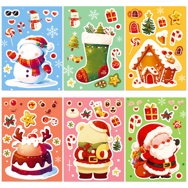 クリスマスパズルステッカー 6枚セット