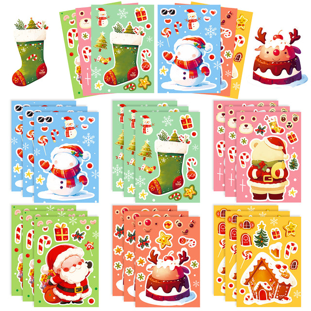 クリスマスパズルステッカー 6枚セット
