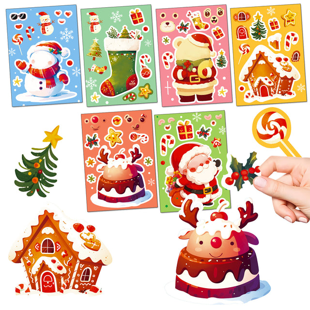 クリスマスパズルステッカー 6枚セット