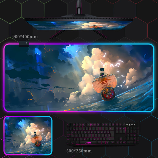 ワンピース RGB 発光マウスパッド