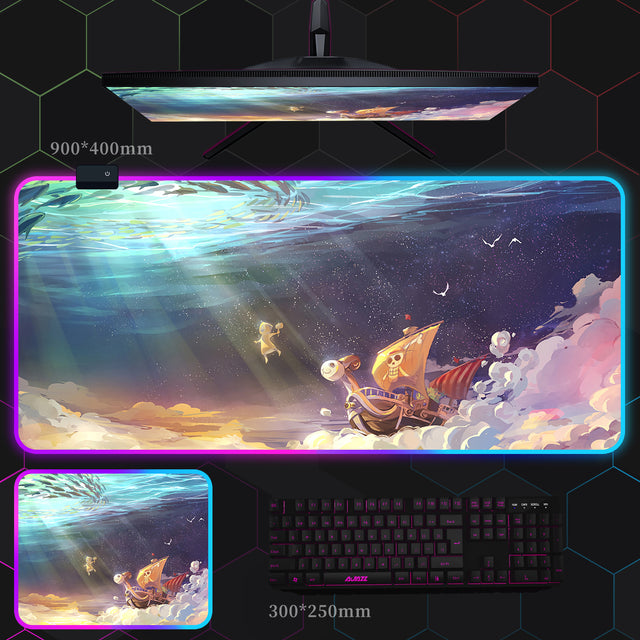 ワンピース RGB 発光マウスパッド