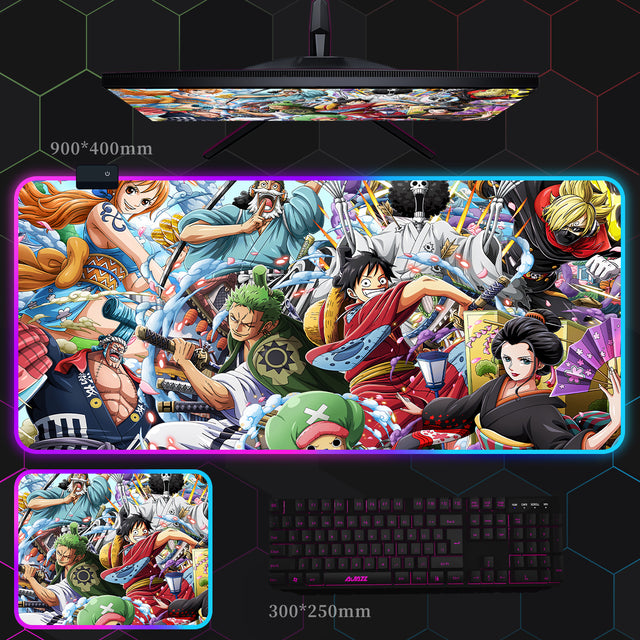 ワンピース RGB 発光マウスパッド