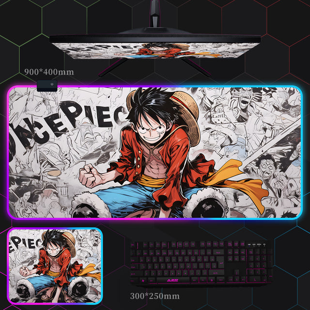 ワンピース RGB 発光マウスパッド